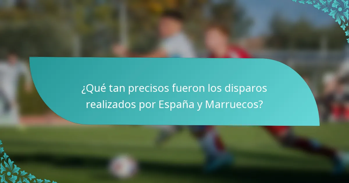 ¿Qué tan precisos fueron los disparos realizados por España y Marruecos?